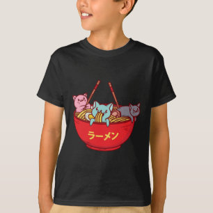 Roliga förtjusande japanska Ramen för Kawaii T Shirt