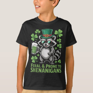 Roliga Förvildade Benägna Bus Rolig Tvättbjörn T Shirt