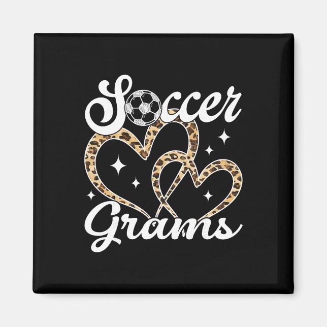 Roliga fotbollsgram Leoparder fotbollsspelare  Magnet (Framsidan)