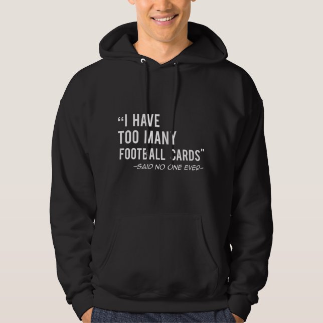 Roliga fotbollskort samlarpresent hoodie (Framsida)