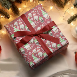 Roliga foton God Jul Nyhet Rött Present Presentpapper