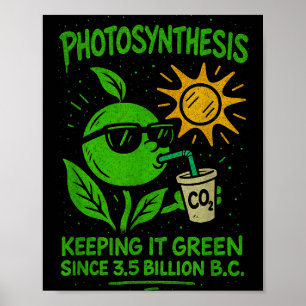 Roliga Fotosyntes - Keeng It Green Ekologi Biol Poster