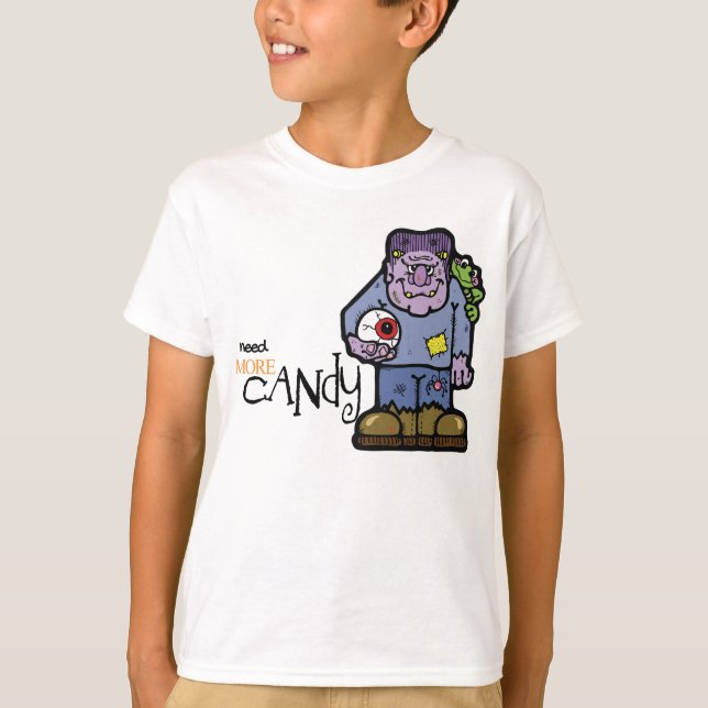 Roliga Frankenstein Halloween T-shirt (Framsida)