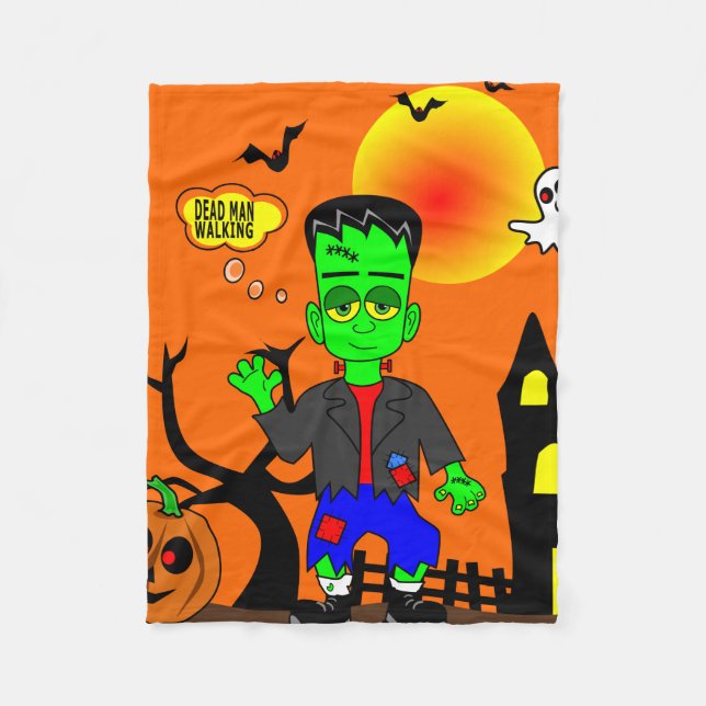Roliga Frankensteins monster avbildar Fleecefilt (Framsidan)