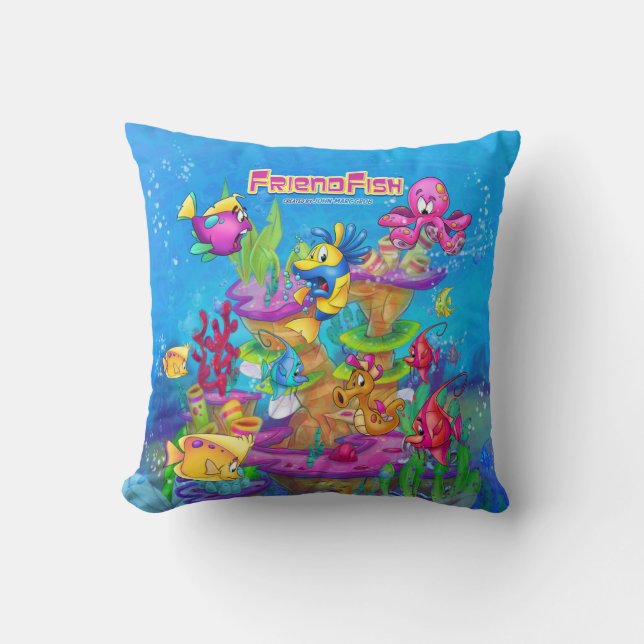 Roliga FriendFish kudder Kudde (Framsida)