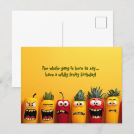 Roliga Fruktansikten Födelsedag Vykort