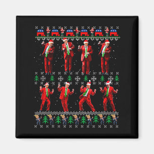 Roliga Fula Tomte Trump Dans Stil Gåvor Trumpmas Magnet