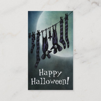 Roliga fullmåneHalloween fladdermöss Visitkort