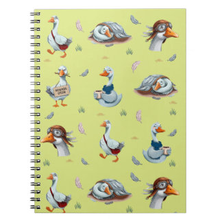 Roliga Gäss Mönster – Whimsical Gås Tryck Anteckningsbok