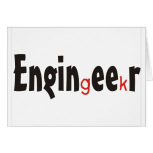 Roliga gåvor för ingenjör"Geek" Hälsningskort