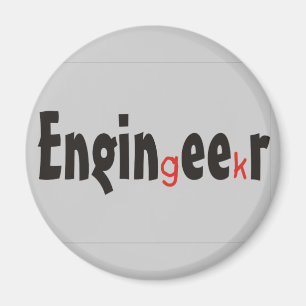 Roliga gåvor för ingenjör"Geek" Magnet