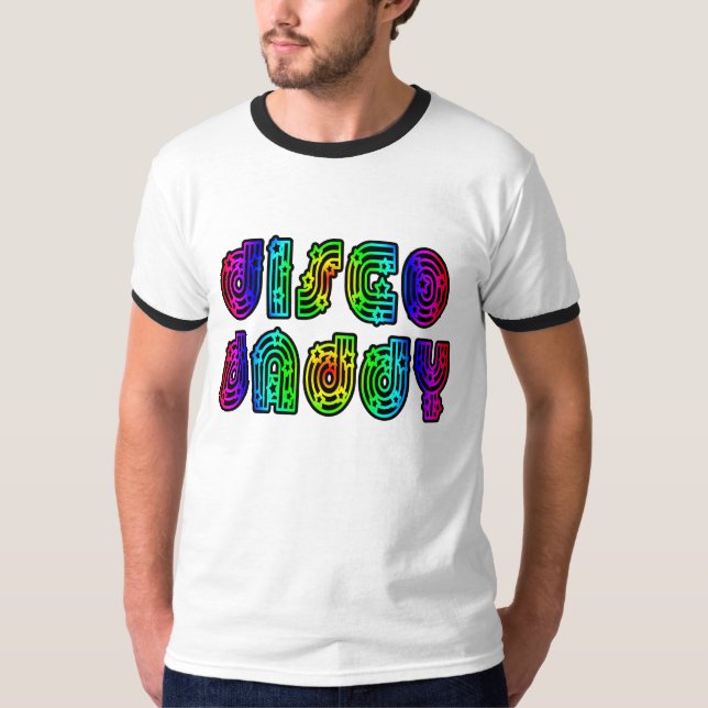 Roliga gåvor för pappor: Diskopappa Tee Shirt (Framsida)