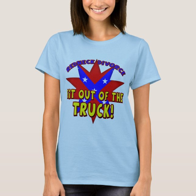 Roliga gåvor för RedneckskilsmässaT-tröja Tee Shirt (Framsida)
