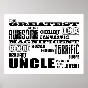 Roliga gåvor för Uncles: Mest underbar Uncle Poster