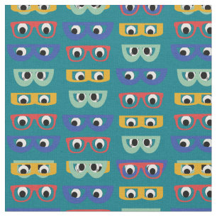 Roliga Geeky Googly ögon, multifärgad, unisex- Tyg