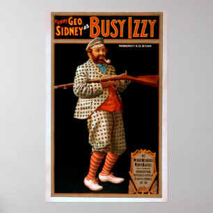 Roliga Geo. Sidney som den upptagna Izzy Poster