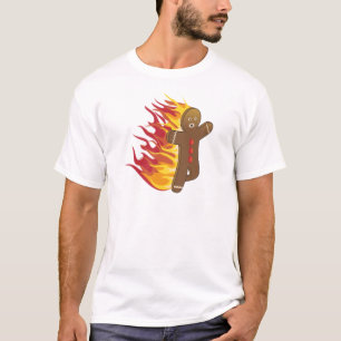 Roliga Gingerbreadman avfyrar på T Shirt