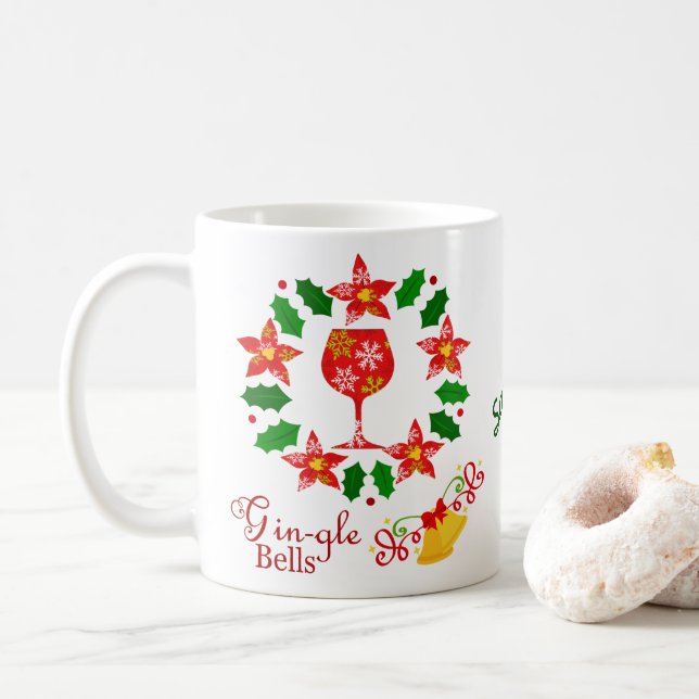 Roliga Gingle Bells Julfirande Kaffemugg (Med munk)