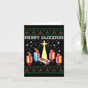 Roliga glada Glizzmas korvar familjegrupp fula j Kort