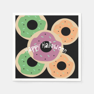Roliga glada Halloween Frostade strössel Donuts Pappersservett