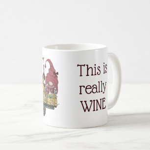 Roliga Gnomer i Vin Lastbil Detta är Verkligen Vin Kaffemugg