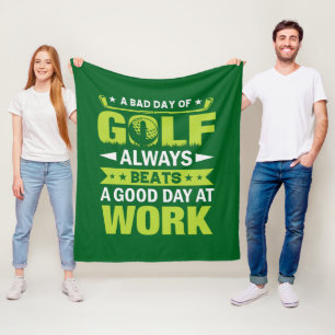 Roliga golfälskare ordkonst  fleecefilt