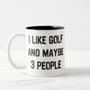 Roliga Golfande Sarkastiska Talesätt Golf  Två-Tonad Mugg