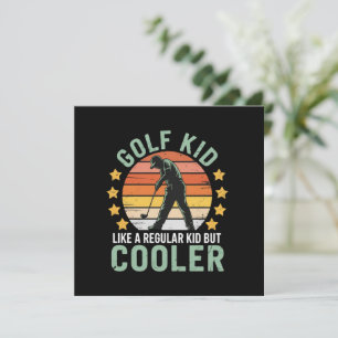 Roliga golfbarn Ung golfare & golfälskare present Inbjudningar