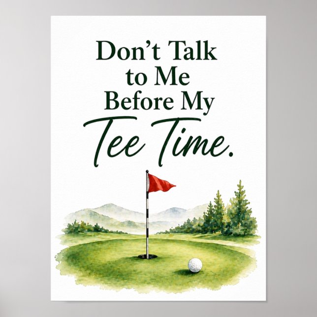 Roliga golfcitat för golfare poster (Framsidan)