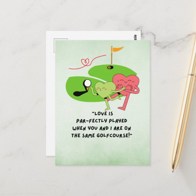 Roliga golfcitat för golfare vykort (Fram/Back In Situ)