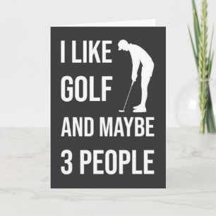 Roliga golfkort Sporthumor för golfvän Kort