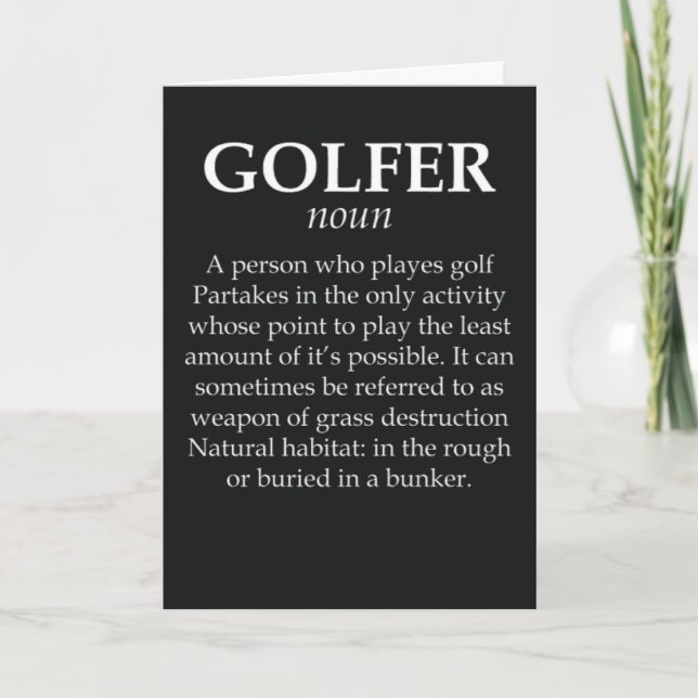 Roliga golfkort till golfaren pappa farfar humor kort (Framsida)