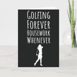 Roliga golfkort till henne golfare sport pensioner kort