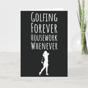 Roliga golfkort till henne golfare sport pensioner kort