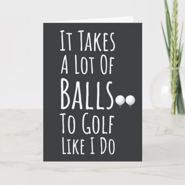 Roliga golfkort till honom pappa farfar golfare kort (Framsida)