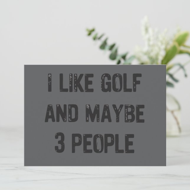 Roliga Golfskämt Sarcasmer Golf  Inbjudningar (Stående Fram)