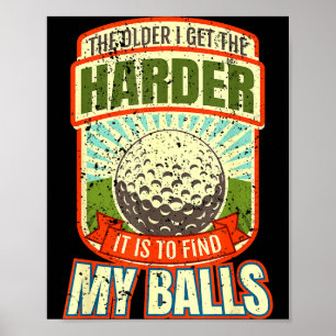 Roliga golftröjor för män, Roliga golfare S  Poster