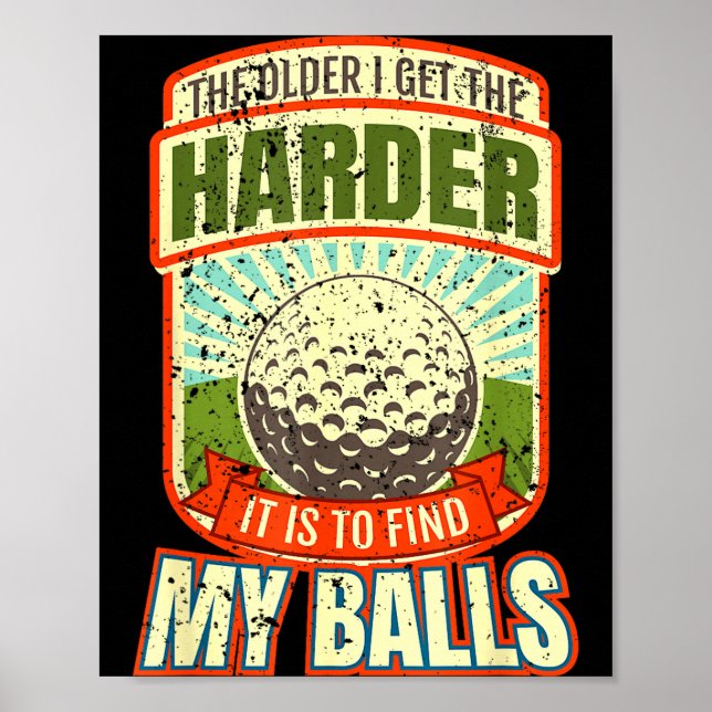 Roliga golftröjor för män, Roliga golfare S  Poster (Framsidan)