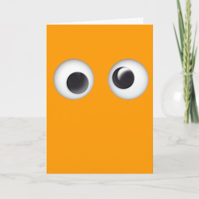 Roliga googly-ögon Orange Halloween-labyrint Kort (Framsida)