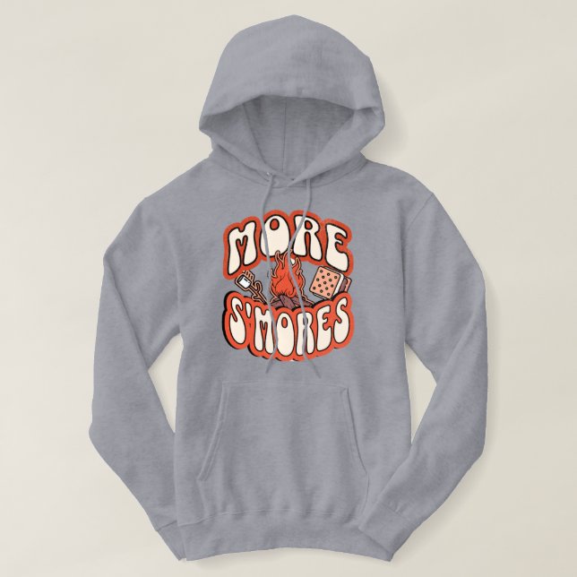 Roliga grafiska kläder - Fler S'mores Hoodie (Design framsida)
