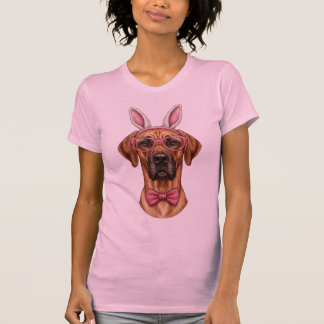 Roliga Grand Danois påskharen öron rosa glasögon g T Shirt