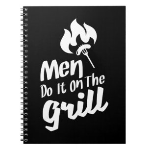 Roliga Grillkillar Gör Det På Grillröken Anteckningsbok