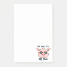 Roliga gris pun Post-it lappar