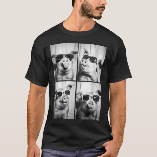 Roliga grisar med solglasögon Coola gårdsdjur T Shirt