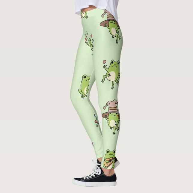 Roliga grodor på språng leggings (Vänster)