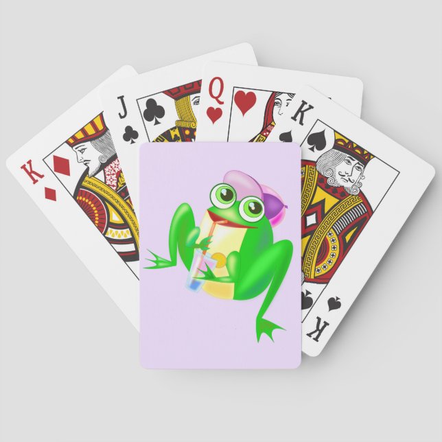 Roliga grodspelkort casinokort (Baksidan)