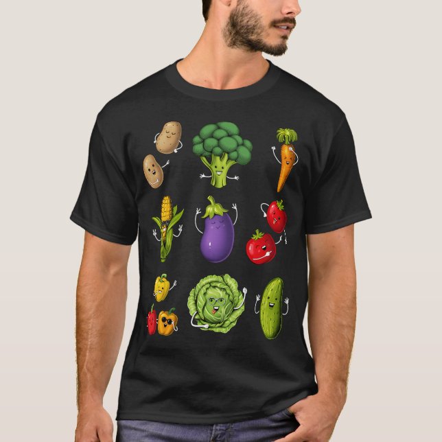 Roliga grönsaker t shirt (Framsida)