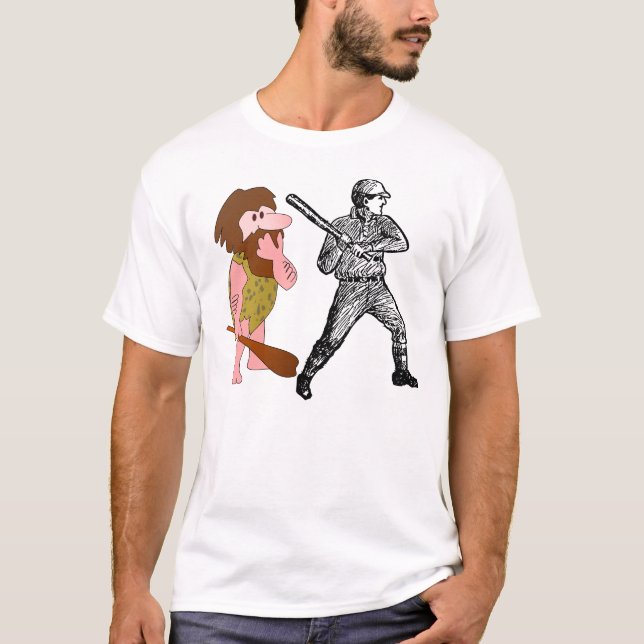 Roliga grottmanbaseballT-tröja T Shirt (Framsida)