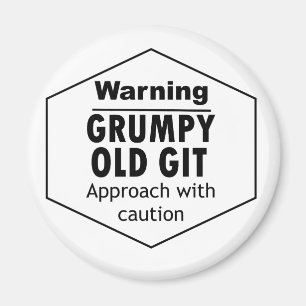 Roliga Grumpy gammala Git Magnet