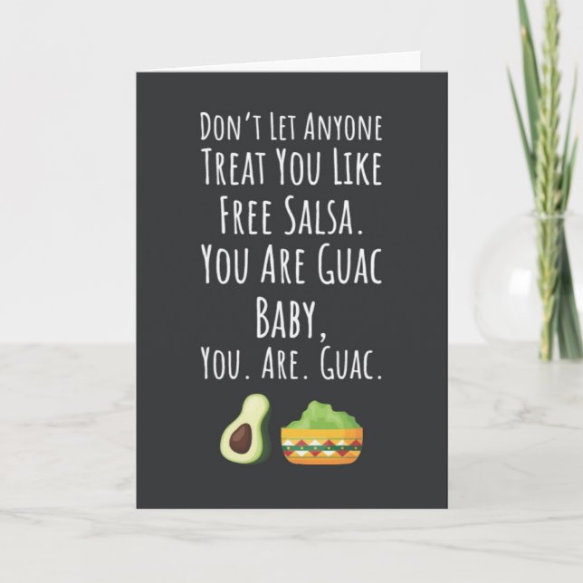 Roliga Guacamole-kort Avokado Frukt Humor Kort (Framsida)